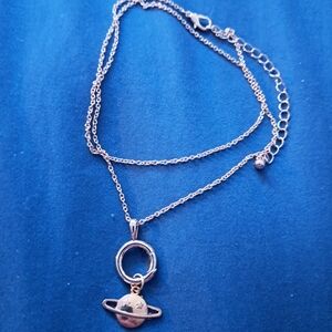 Elegant Gold Planet Pendant Necklace